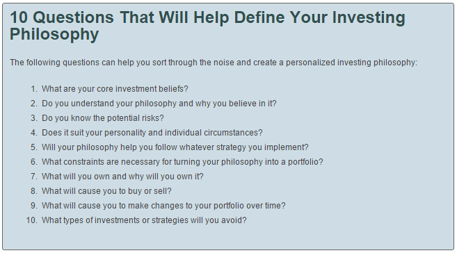 Philosophy - Defining Your Investment Philosophy - Defining Your Investment Philosophy | Tamma Capital