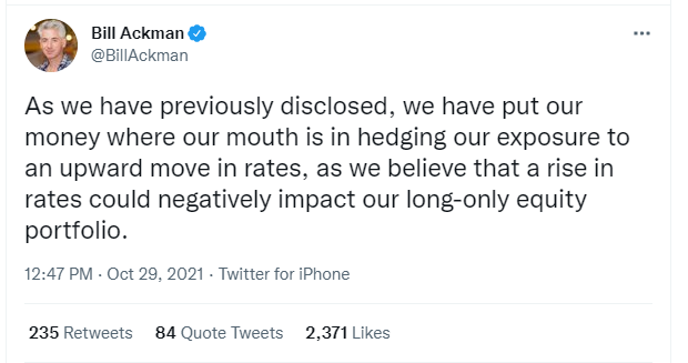 Bill Ackman on higher rates